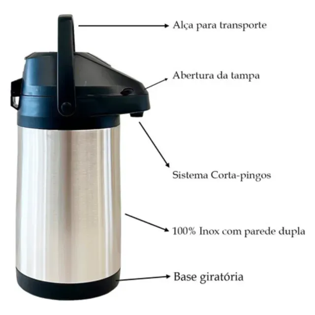 garrafa térmica 4 litros AZ AIR POT (qualidade superior)