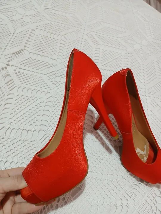Peep Toe Semi Novo Vizzano - Usado 1 vez 