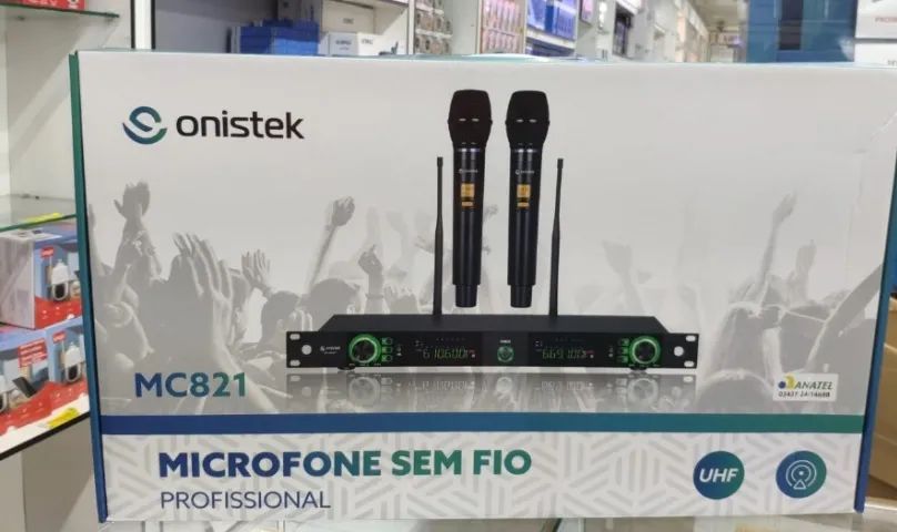 Microfone Sem Fio Profissional com Tecnologia de Frequência Infravermelha UHF