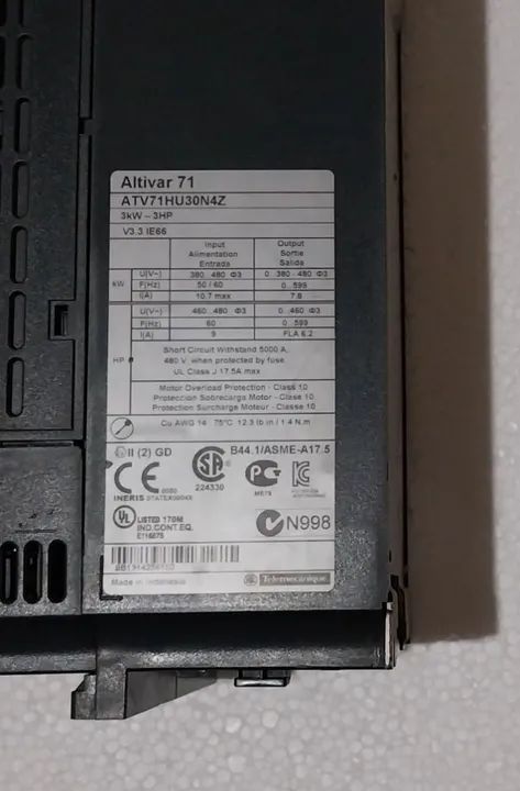 Inversor de frequência Altivar 71 3HP - Foto 4
