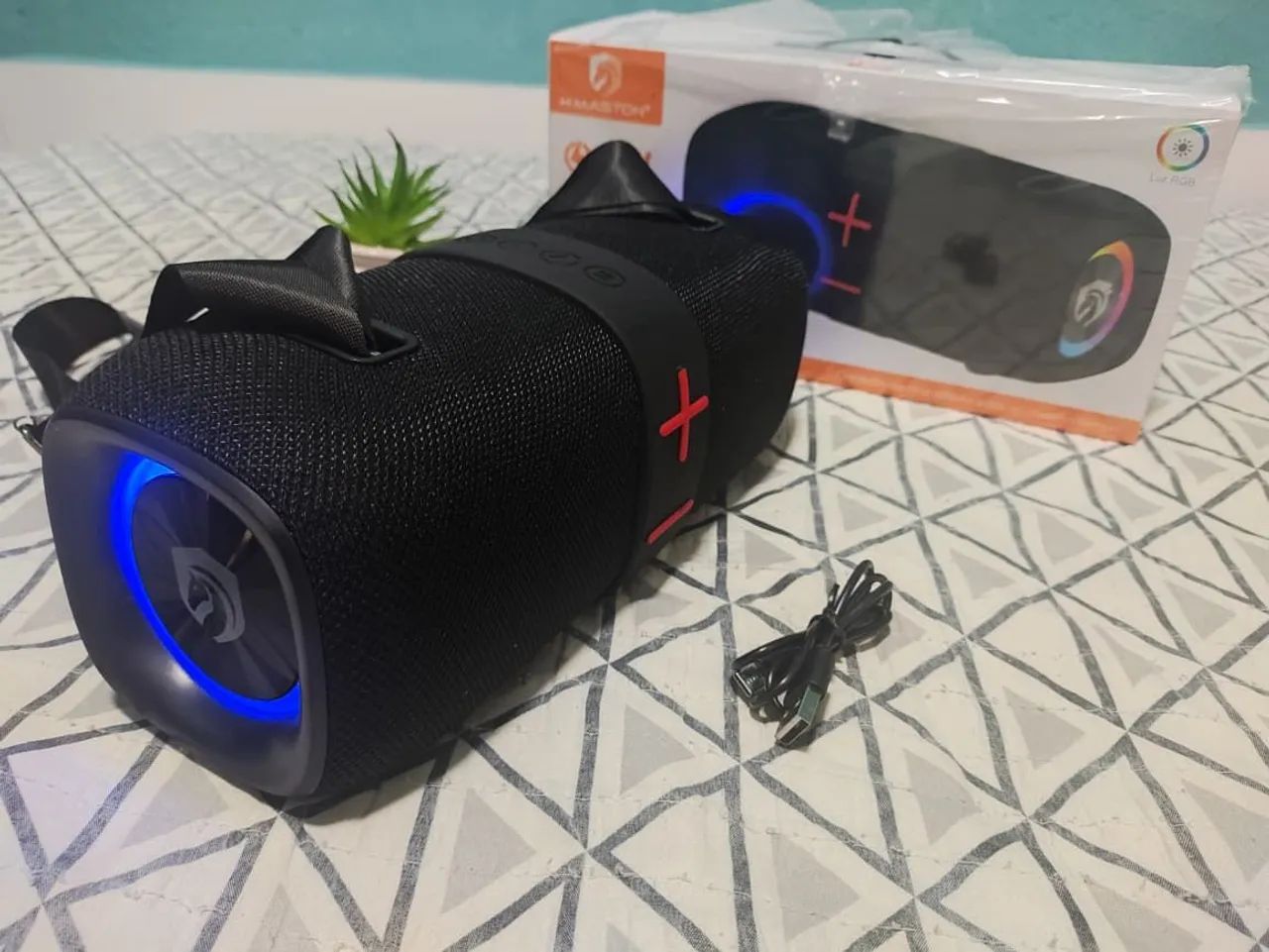 Caixinha de som hmaston tn24 bluetooth - 30w - 5h volume máximo
