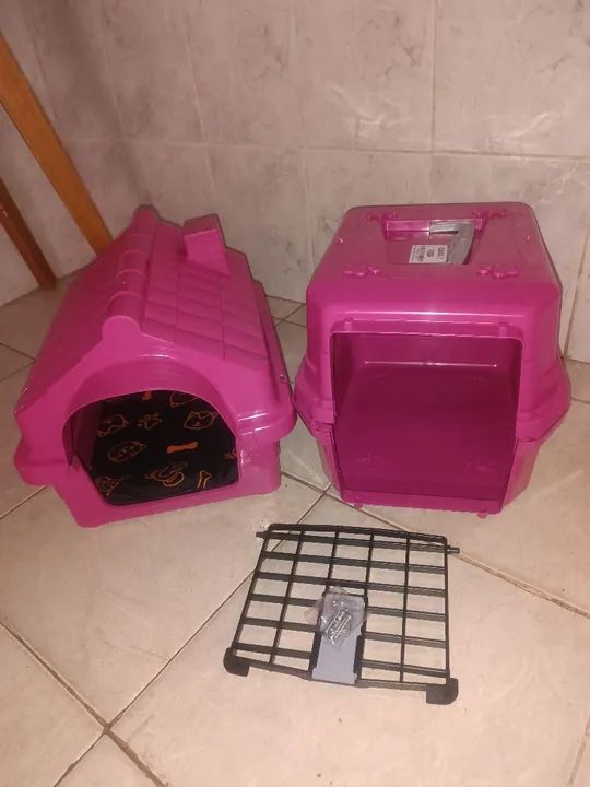 Casinha e caixa transporte pet