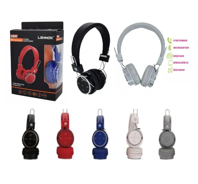 Fone de Ouvido Headphone Bluetooth Lehmox
