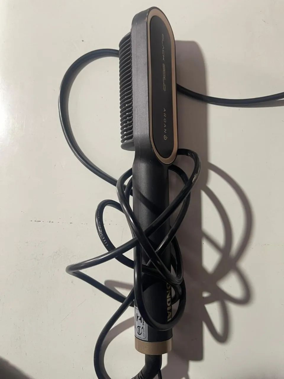 Escova Alisadora Mondial Black Gold Argan EA06 Bivolt