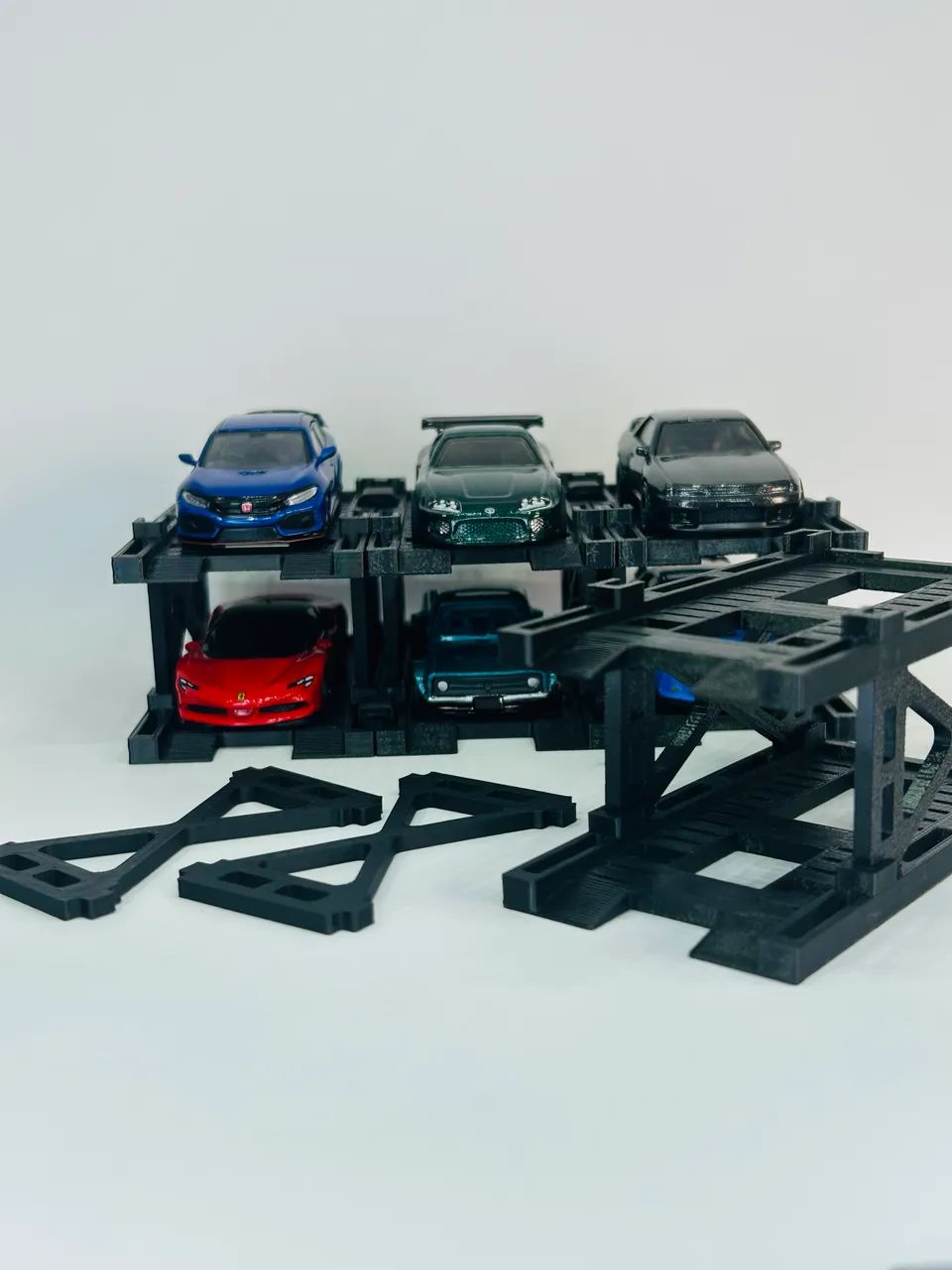 Mini estacionamento 1/64 modular - coleção diecast - expositor miniaturas  - Foto 4