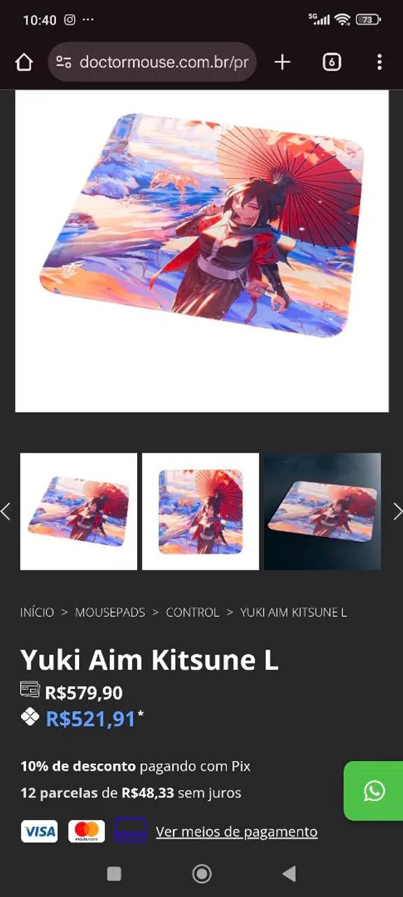 Mousepad Yuki aim kitsune  - Foto 3