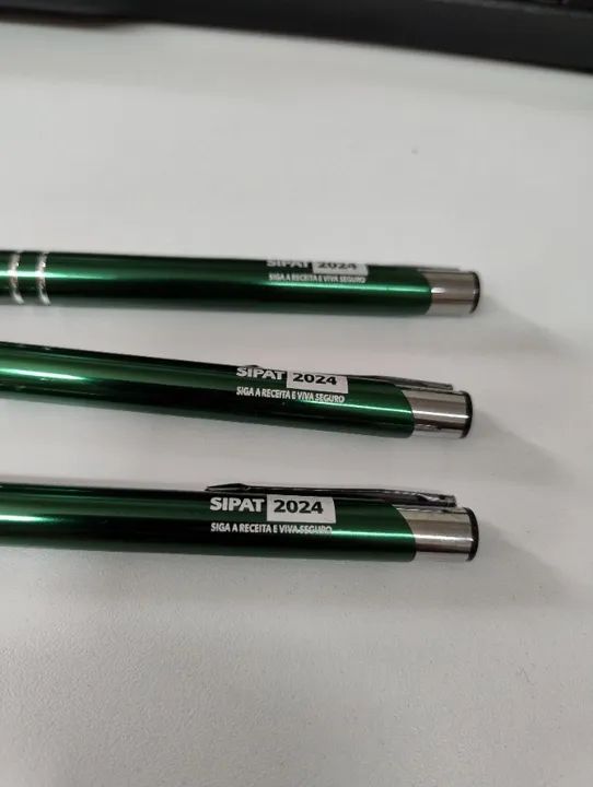 Gravação á laser!! Caneta em metal com sua logo gravada - Foto 6