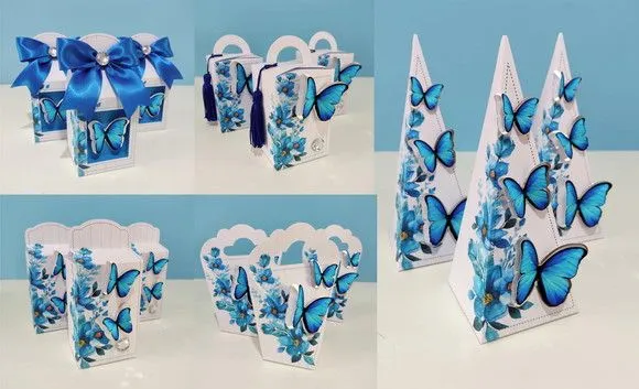 Kit de papelaria decorado com borboletas