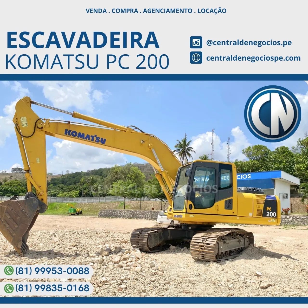 Escavadeira Komatsu PC 200 2008