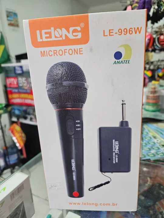 Microfone Sem Fio Lelong LE-996W - Novo