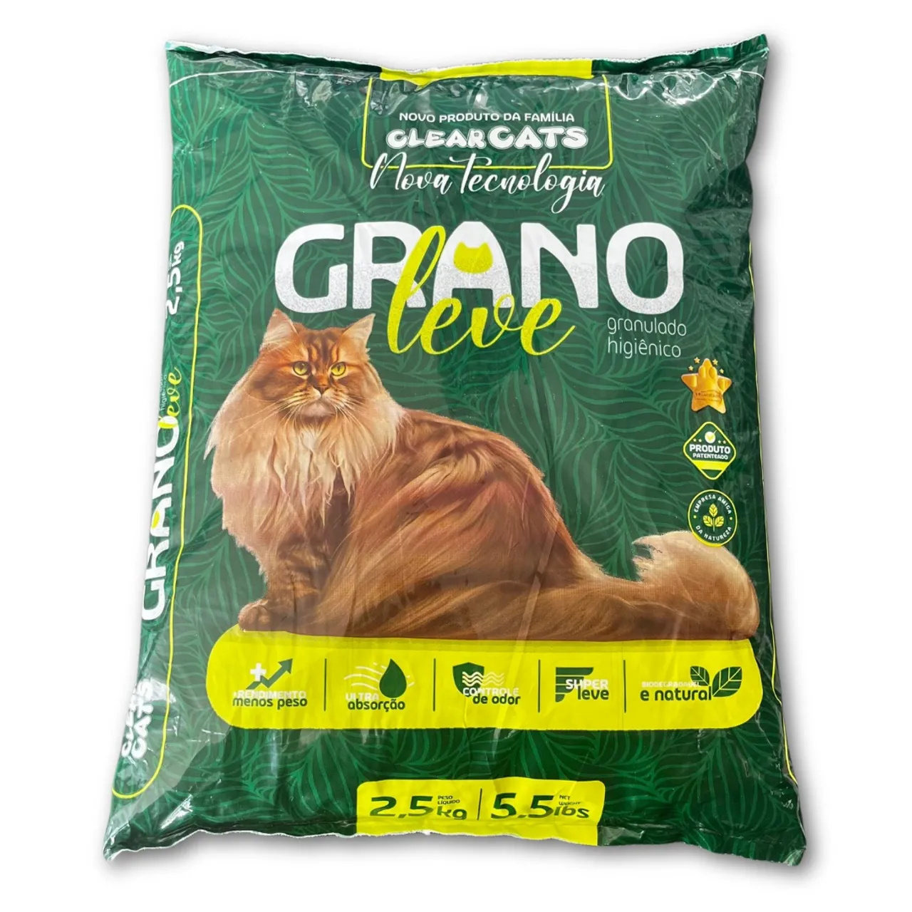 Areia Higiênico para Gatos Clear Cats 2,5kg