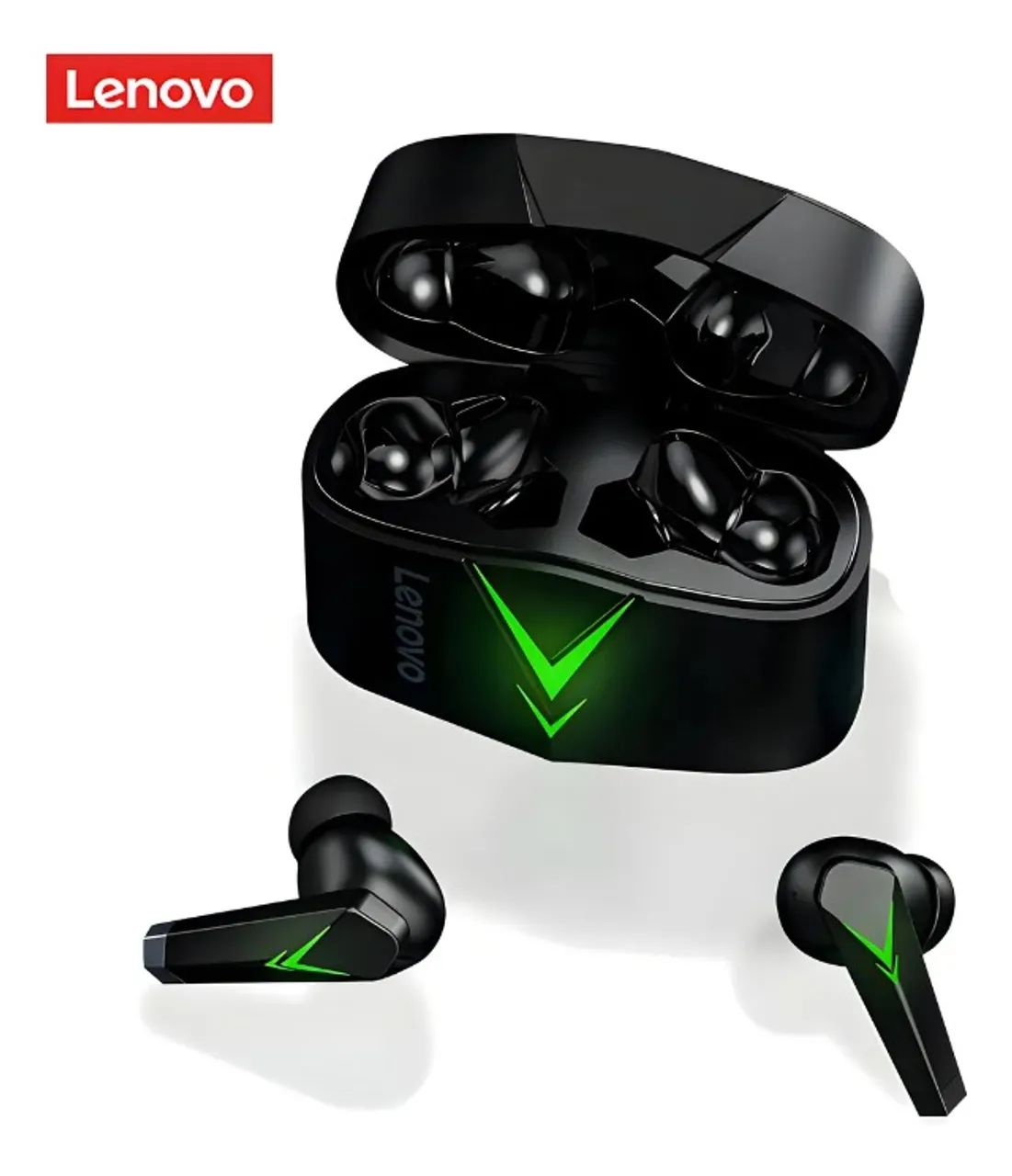 Fone de Ouvido Gamer sem fio Lenovo LivePods LP6 luz LED - Foto 4