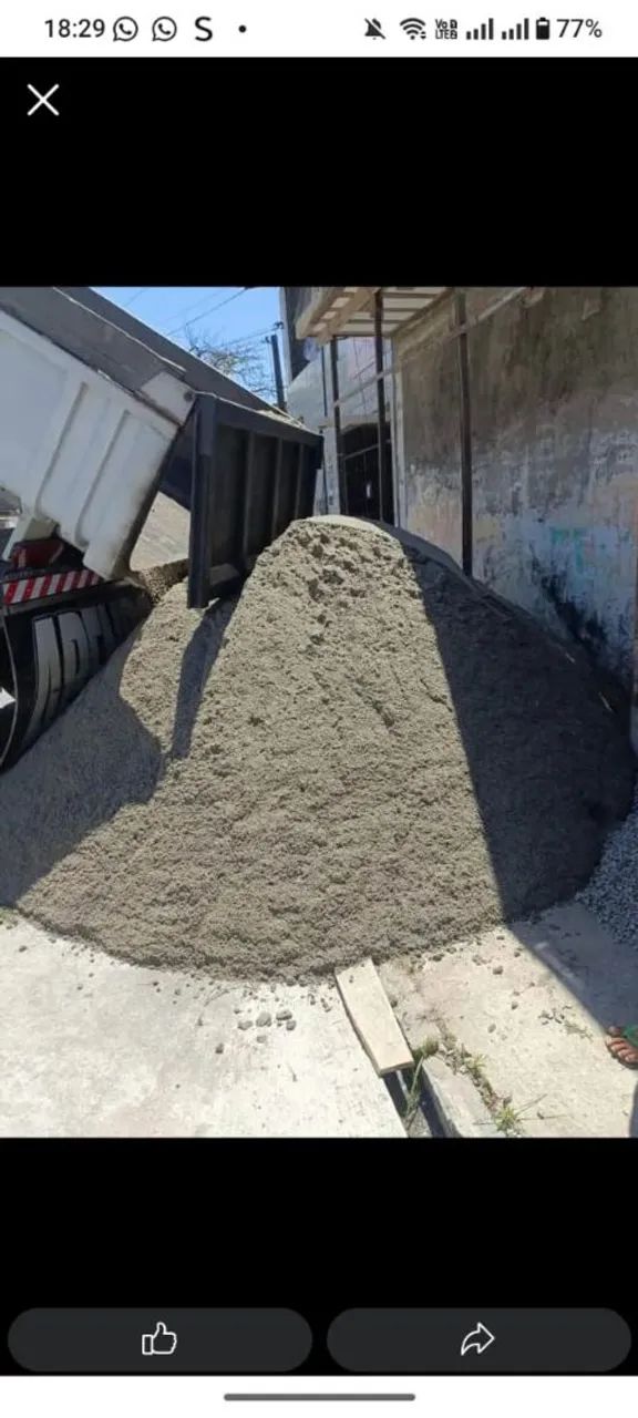 Materiais de caçamba, areia grossa pedra brita e arisco  - Foto 3