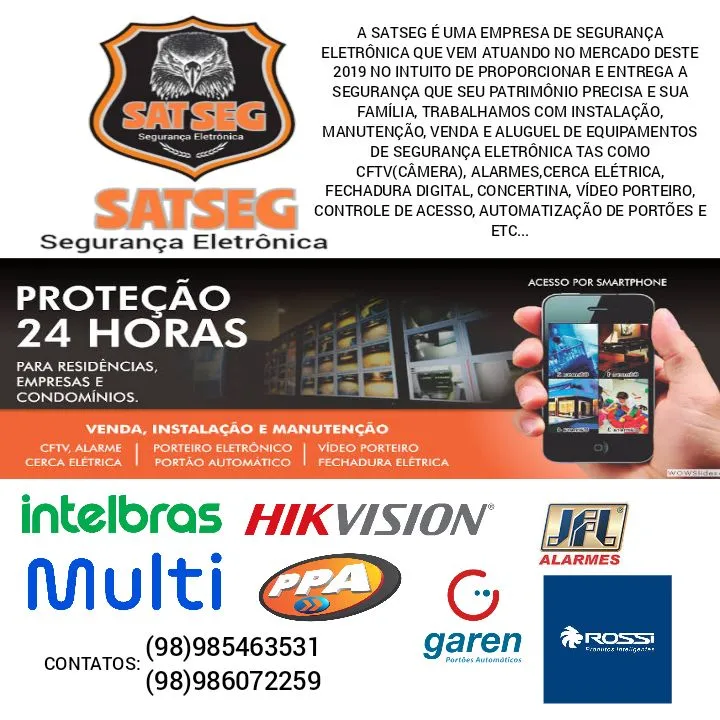 SEGURANÇA ELETRÔNICA CÂMERAS CFTV, ALARME, CERCA ELÉTRICA E ETC...