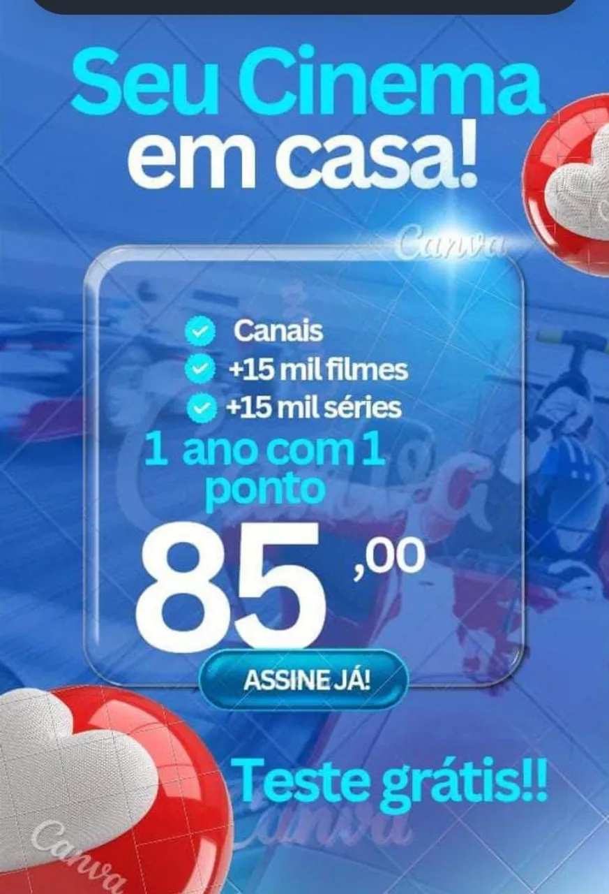 Promoção imperdível! TV Smart, Box e Celular com canais de TV por R$85,00!