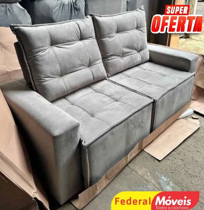 Sofá 1,90m NOVO Retrátil e Reclinável Campeão de Vendas - Entregamos