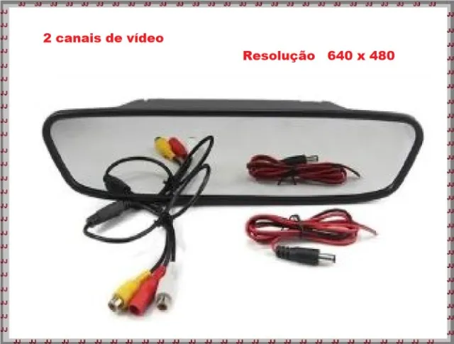 Espelho retrovisor interno para câmera de ré universal 
