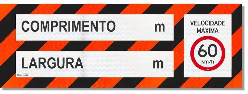 placa de refletiva para veículos longos
