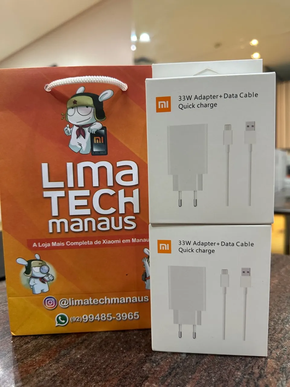 Carregador Original Xiaomi Novos Entrega Grátis - Loja Lima Tech Manaus