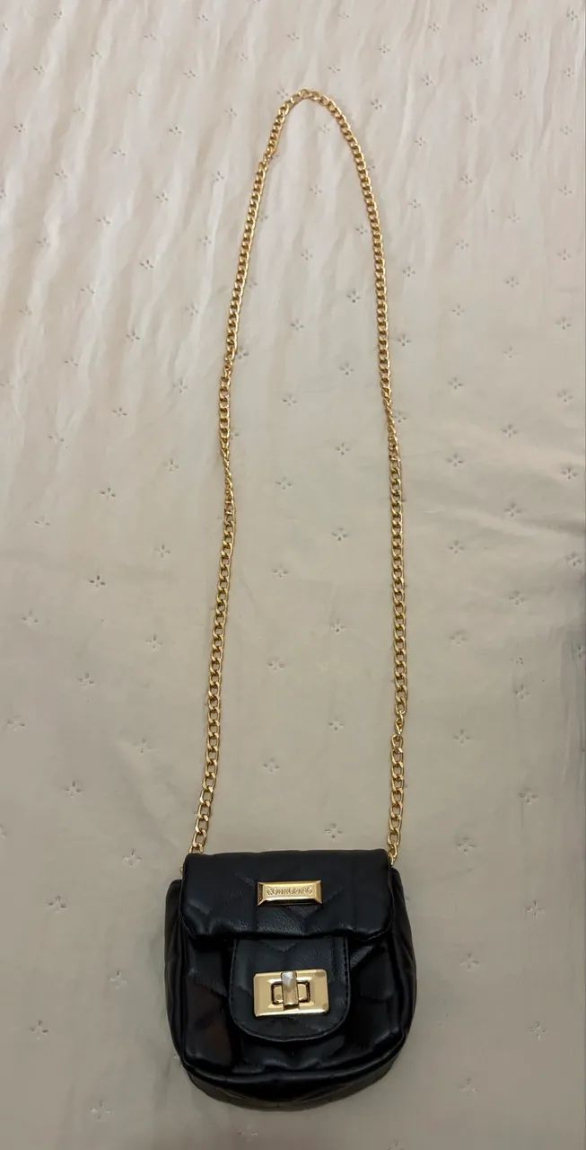 Bolsa pequena preta - courofino  - Foto 5
