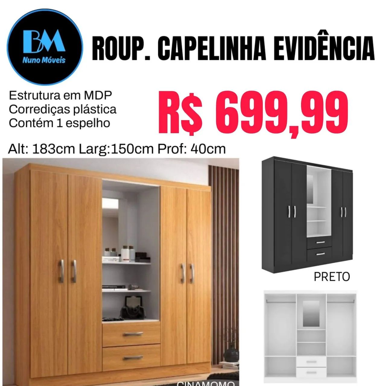 Guarda Roupa Evidência 