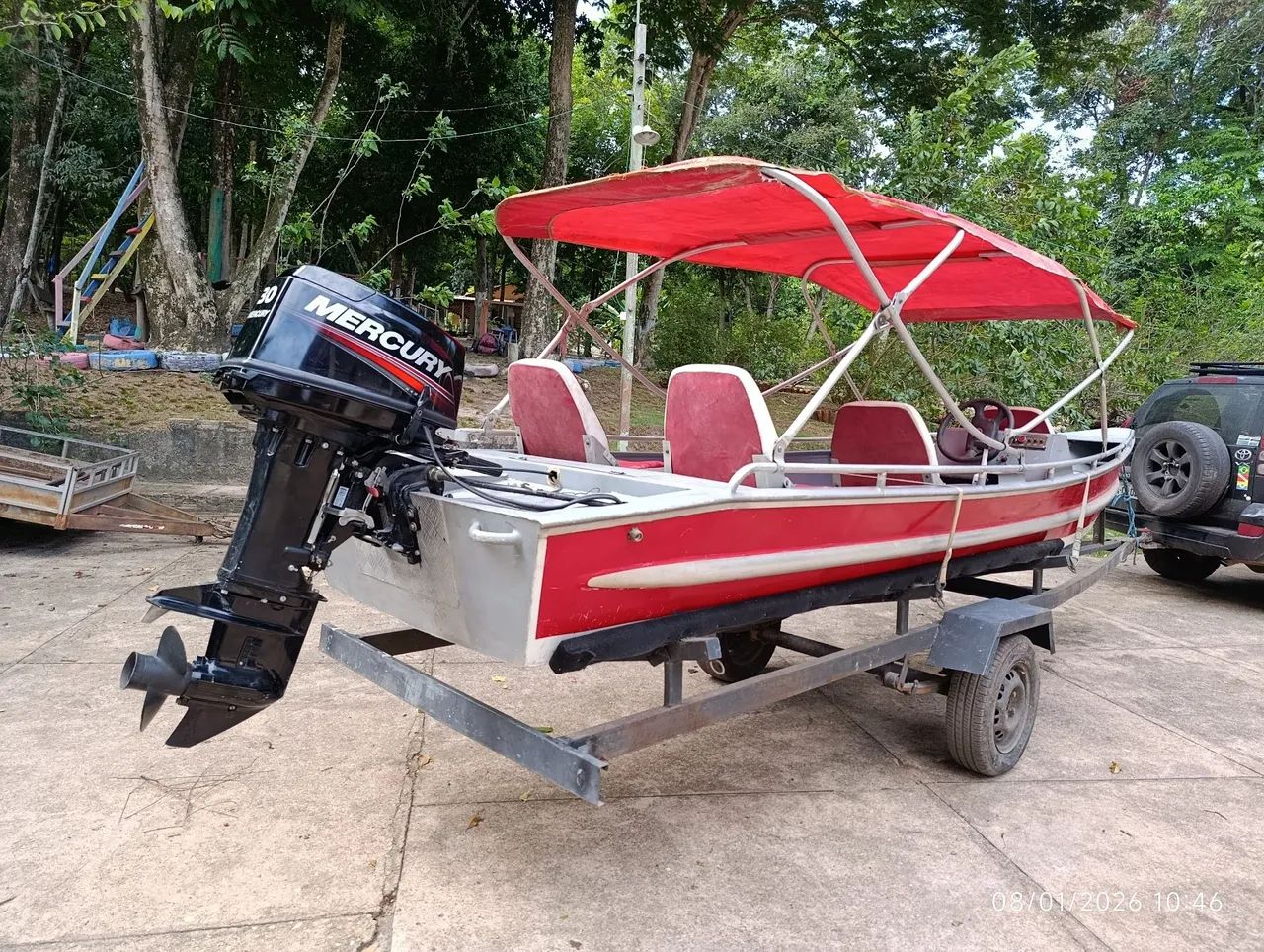 Lancha com motor Mercury 30 hp - Foto 8