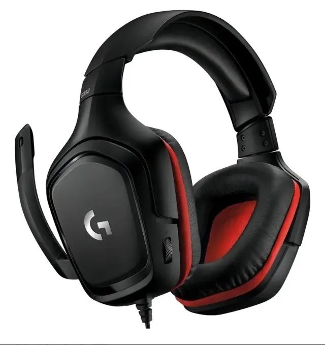Headset Gamer Logitech G G332 - Preto/vermelho Cor Black