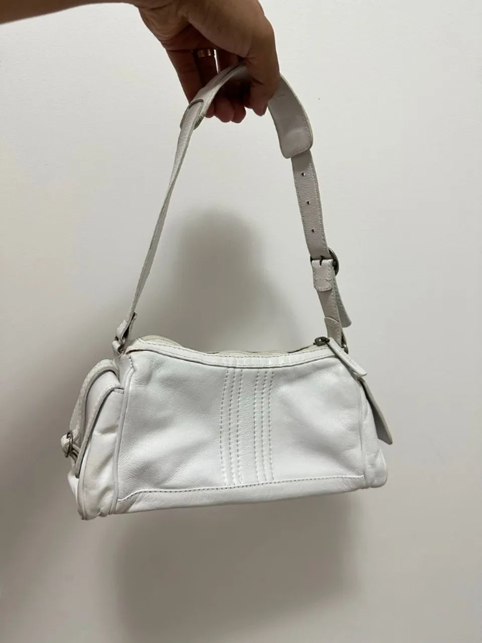 bolsa fórum branca couro legítimo  - Foto 3