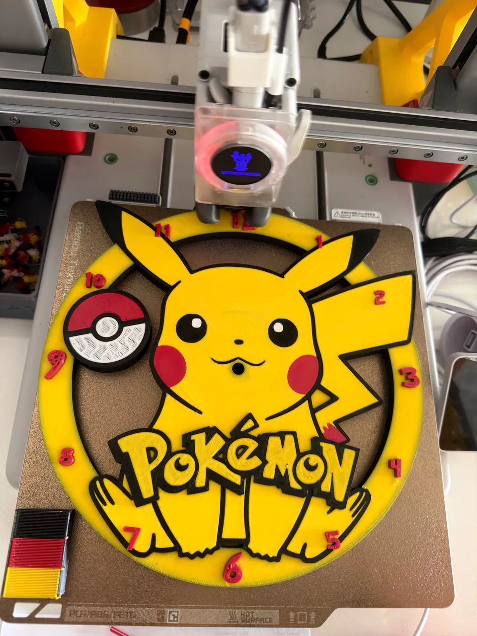 Relógio parede Pikachu 25cm - Foto 2