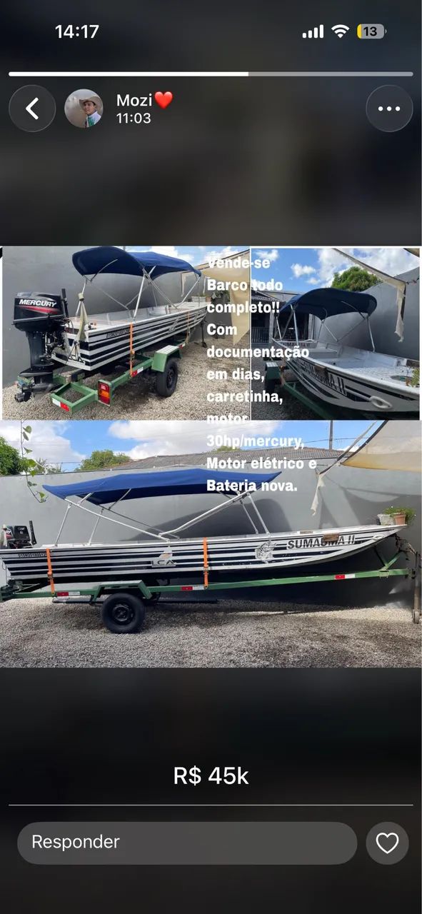 Vende-se Barco completo 