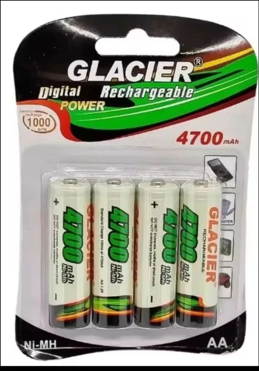 4 Pilhas AA  Recarregavel 4700mAh - Toply - Foto 4