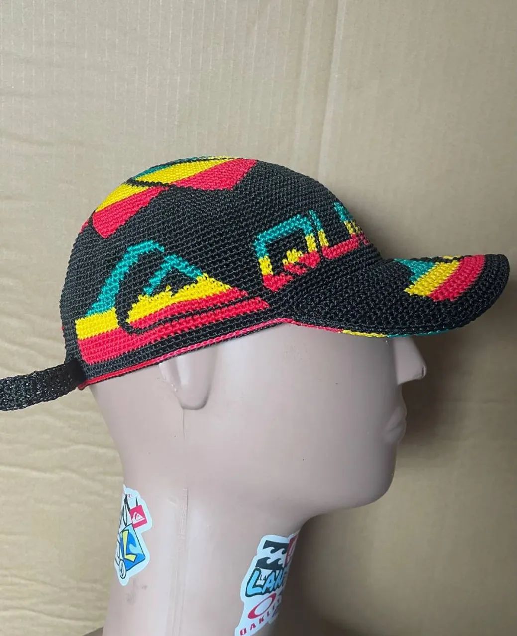 Boné de crochê Quiksilver rasta Letreiro  - Foto 5