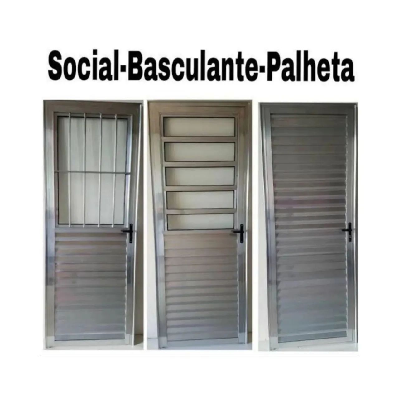 Porta de alumínio Natural
