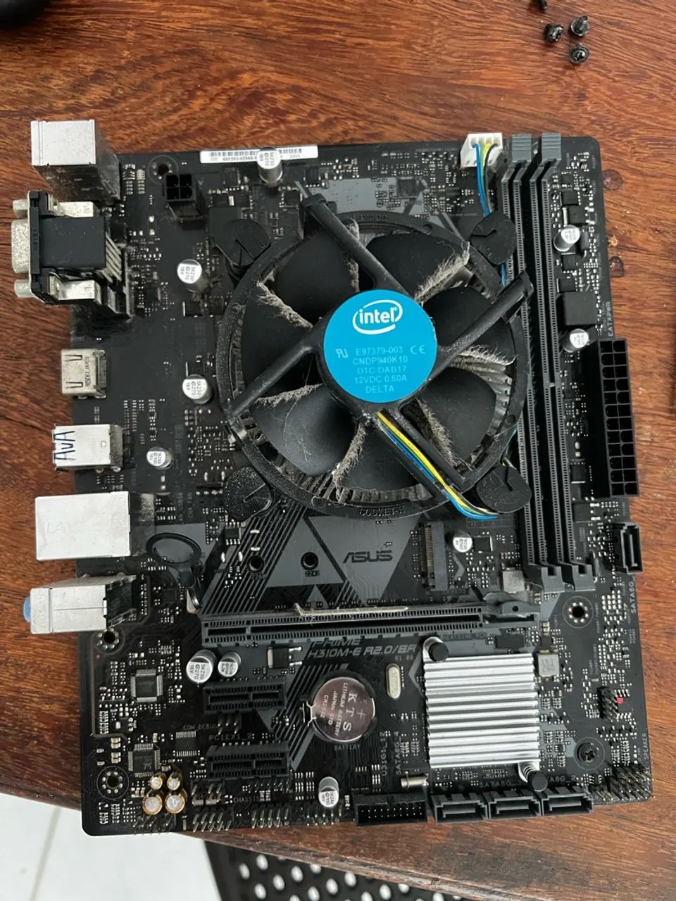 Kit Processador Intel Core i3-9100F + Placa-Mãe ASUS H310M + Cooler
