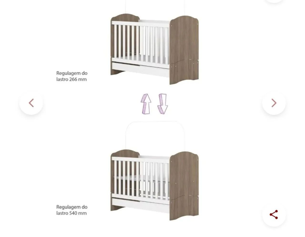 Berço mini cama 3 em 1 Henn - Foto 5