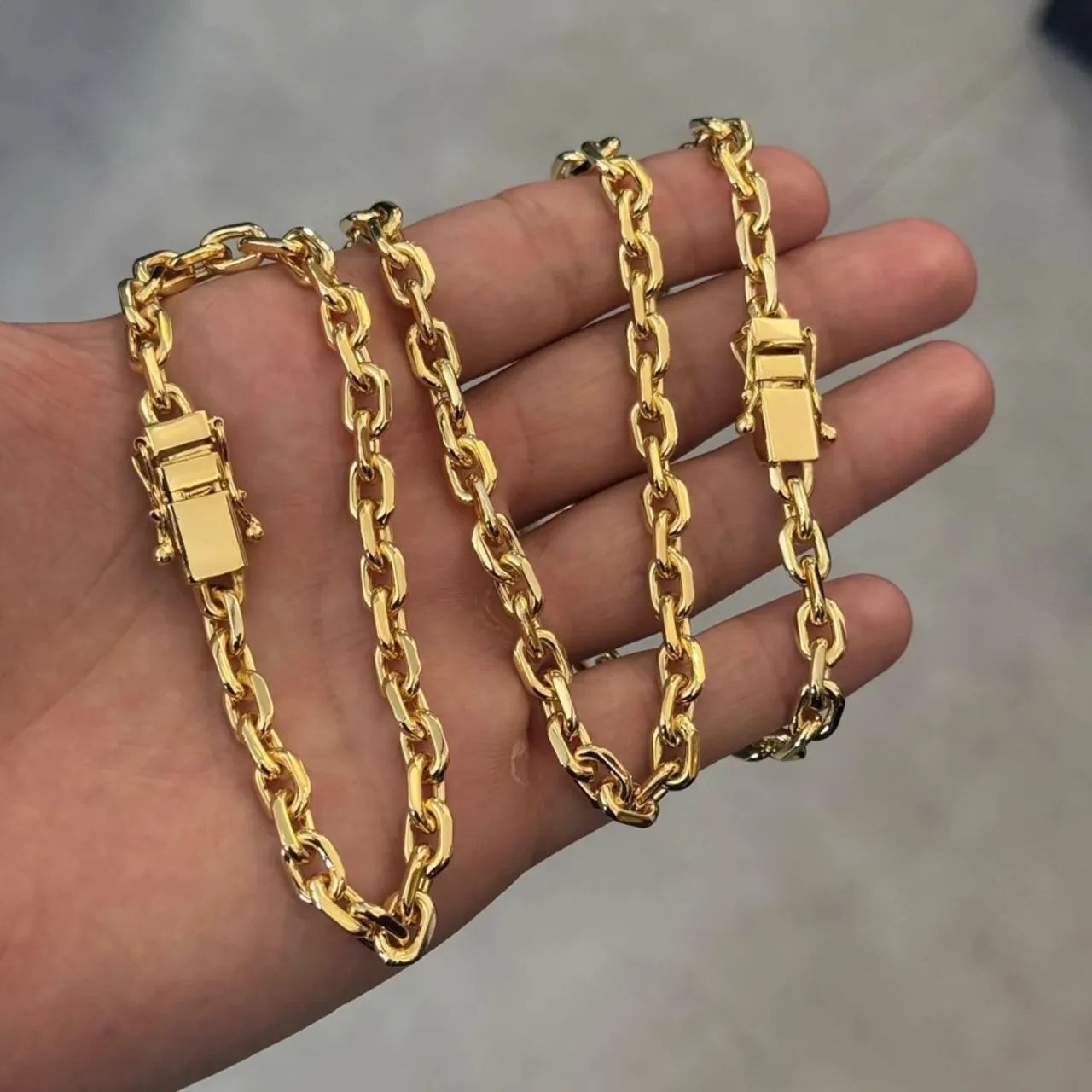 Corrente e pulseira Kit banhado a ouro - Foto 4