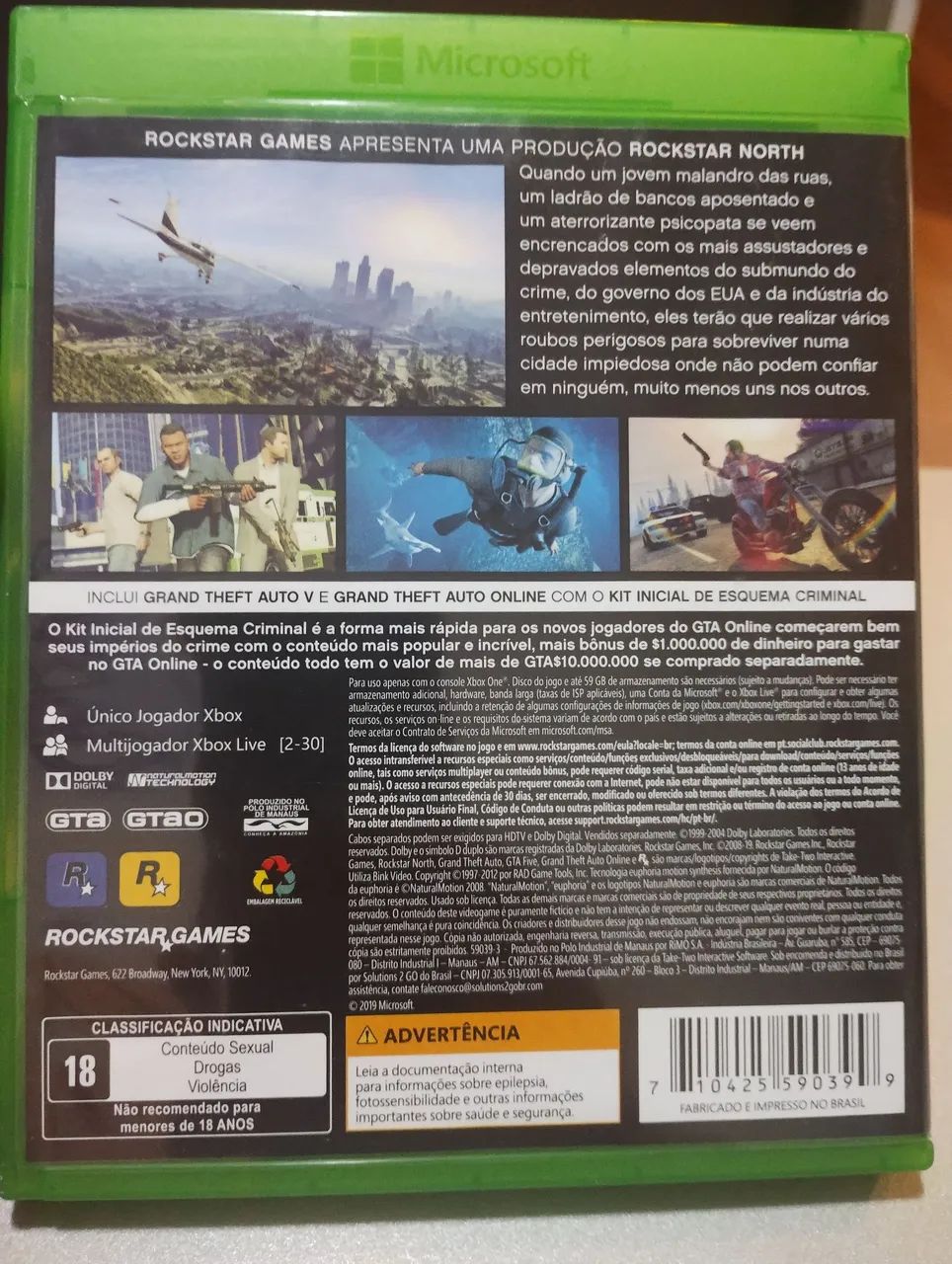 GTA 5 Xbox one com mapa - Foto 2