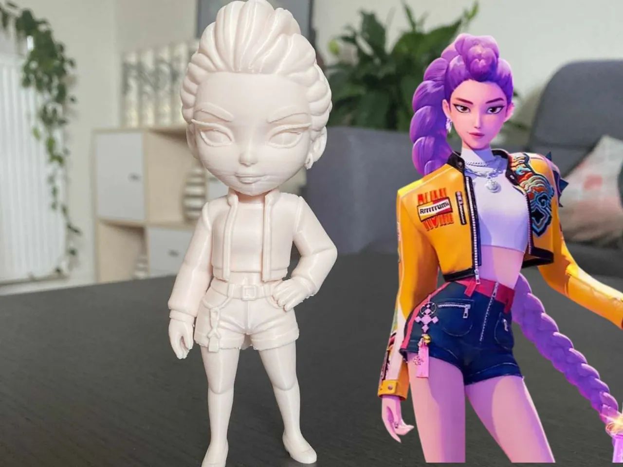 Boneca para colorir 3D Rumi K-pop caçadores de demônios 
