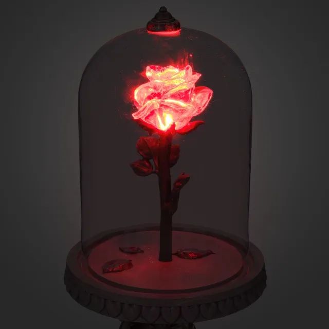 Luminária Rosa Encantada A Bela E A Fera Disney Original Nova - Foto 5