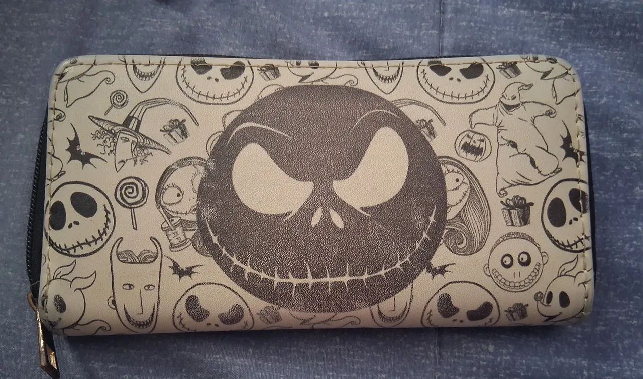 Carteira Jack Skellington branca