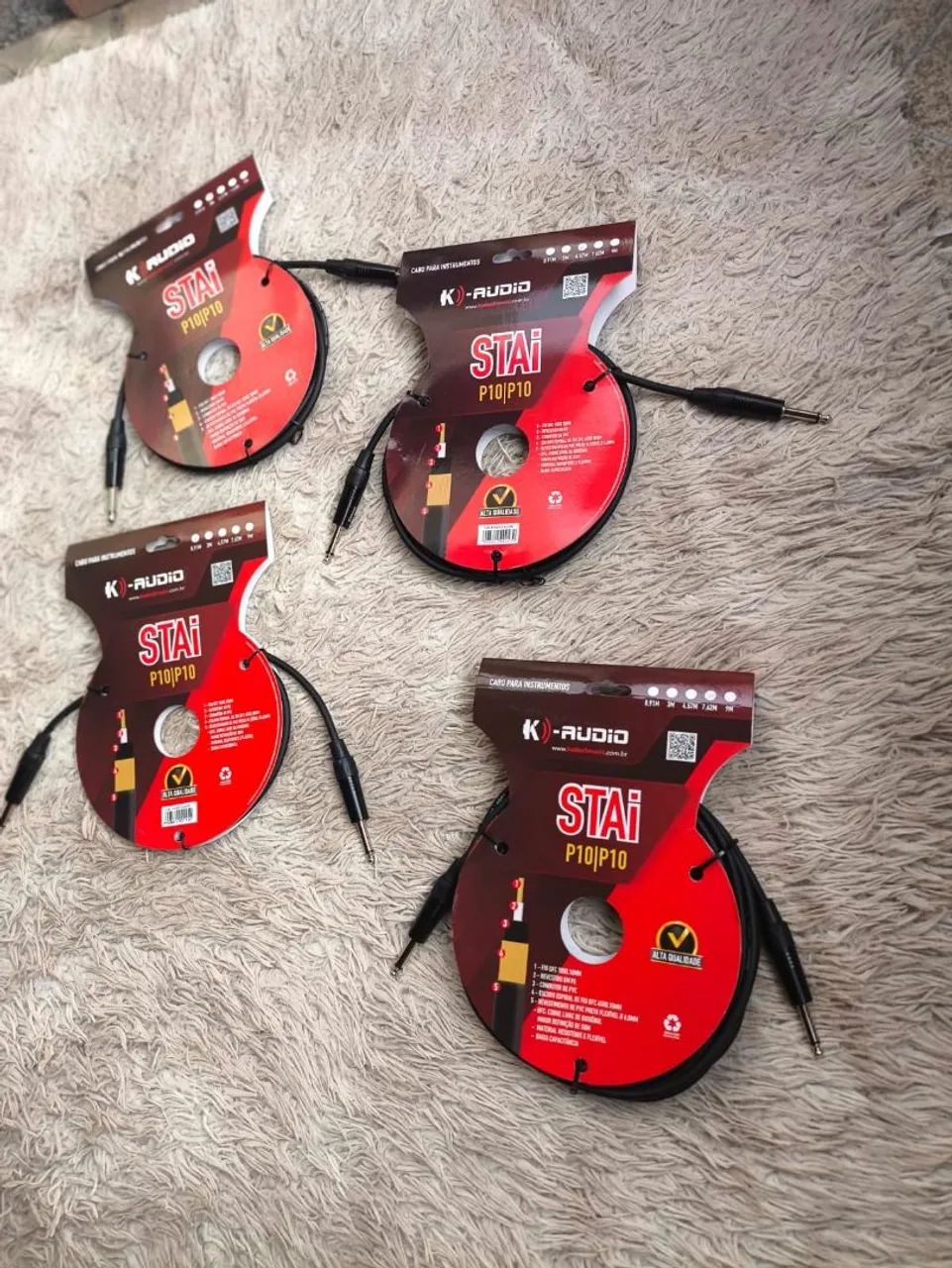 Cabos para violão guitarra e baixo