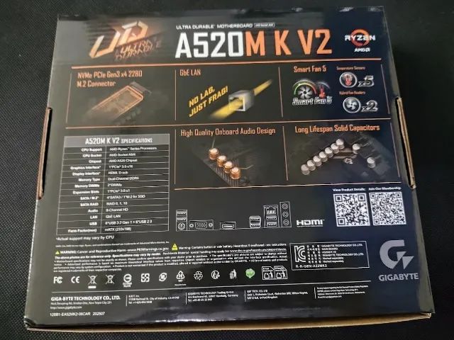 Placa-Mãe Gigabyte A520m K V2 - Foto 3
