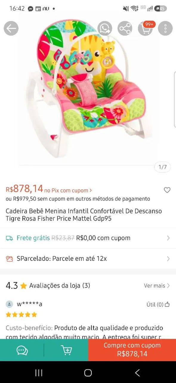 Cadeira de descanso de bebe - Foto 4