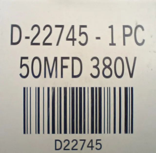 CAPACITOR EOS DE 50 MFD POR 380 VAC MODELO D-22745 - Foto 3