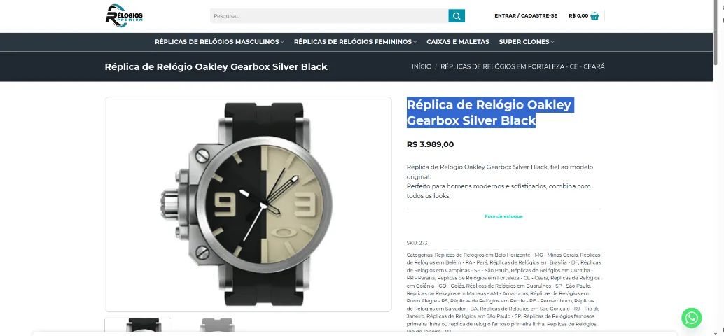Relógio Oakley Gearbox Silver Black - Foto 5