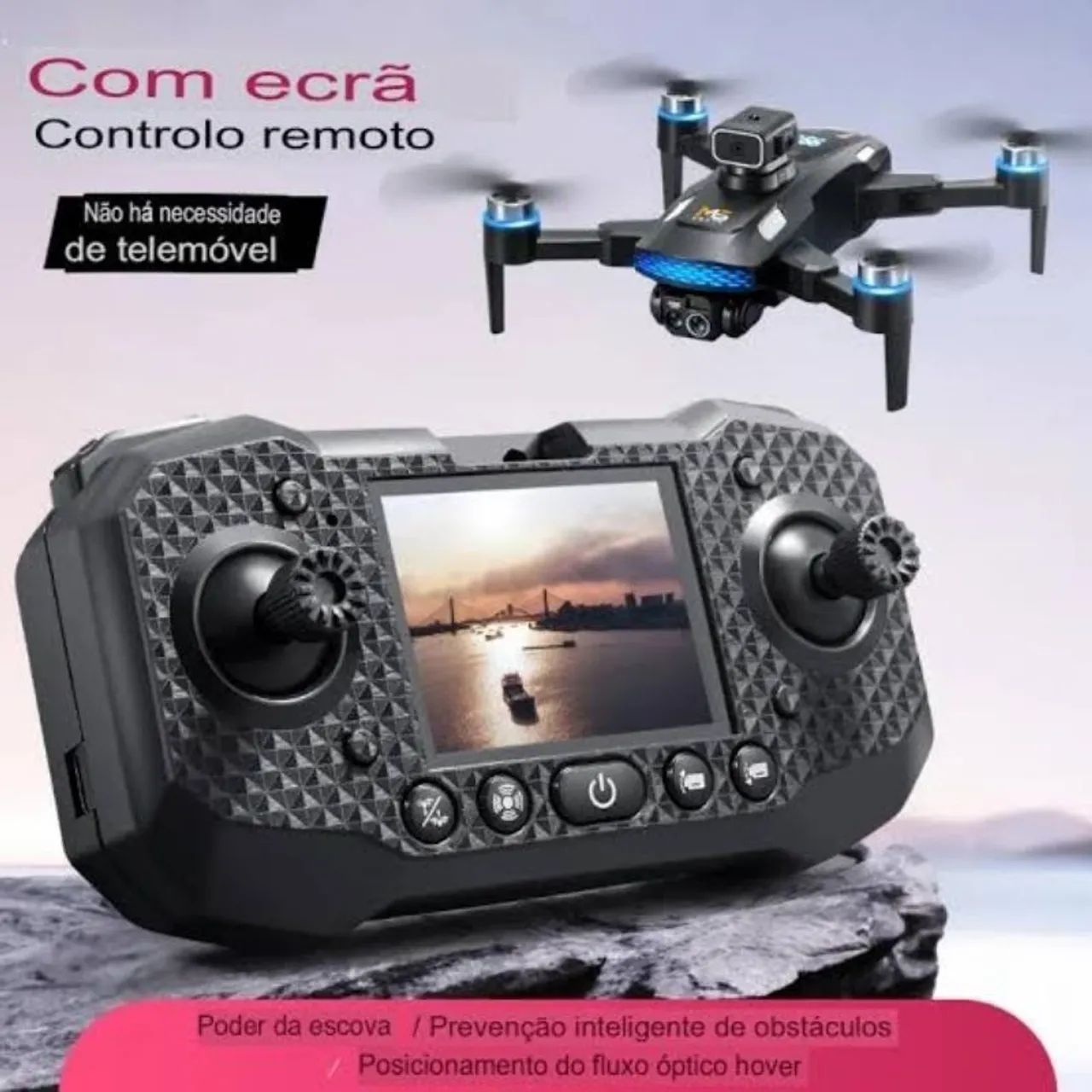 Drone com Tela no Controle e cartão SD de 8 GB. Controle Recarregável. - Foto 2