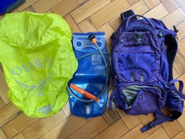 Mochila Osprey Raven 14 L + bolsa hidratação 3L - Bolsas, malas e