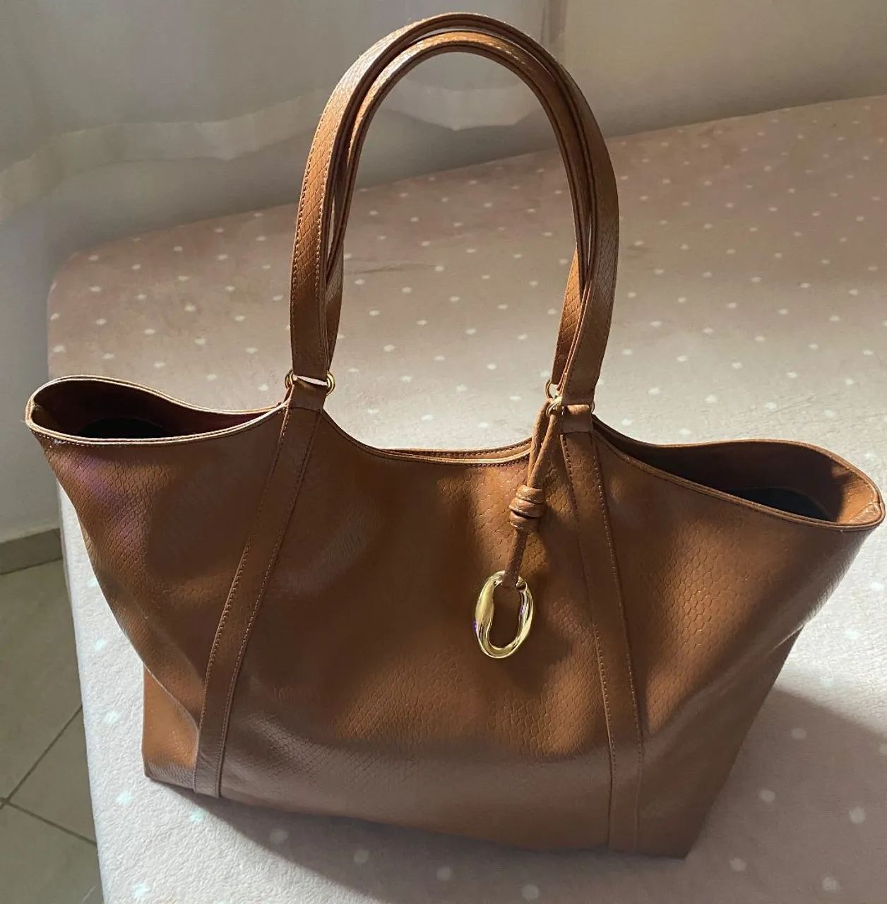 Bolsa Shopping Arezzo Nova Original Marrom Grande