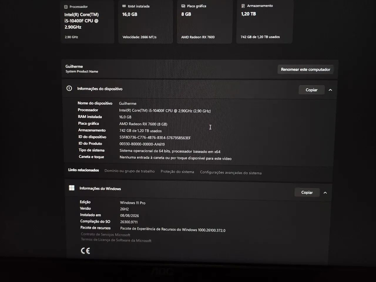 PC GAMER COMPLETO, ACEITO CARTÃO - Foto 3