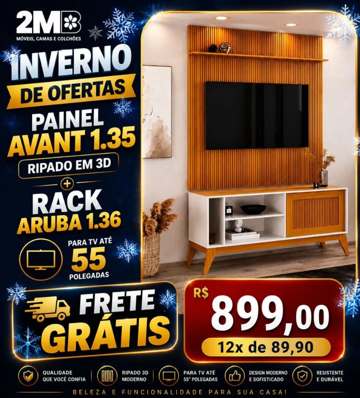 Painel + Rack / Home / Estantes